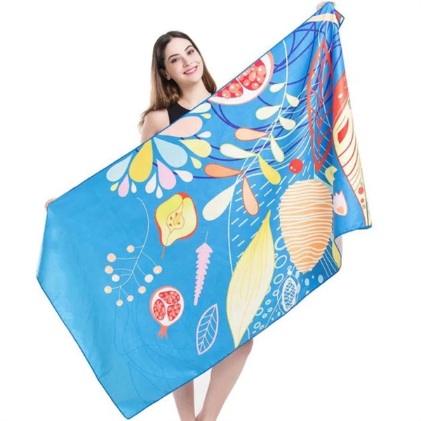 25"x 50" Sublimated Microfiber Sand Proof Beach Towel - 25"x 50" Sublimated Microfiber Sand Proof Beach Towel - Image 0 of 4