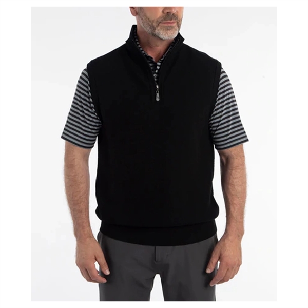 Bobby Jones Signature Merino Tuck Stitch 1/4-Zip Wind Vest - Bobby Jones Signature Merino Tuck Stitch 1/4-Zip Wind Vest - Image 2 of 5