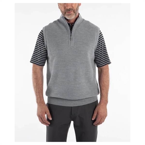 Bobby Jones Signature Merino Tuck Stitch 1/4-Zip Wind Vest - Bobby Jones Signature Merino Tuck Stitch 1/4-Zip Wind Vest - Image 1 of 5