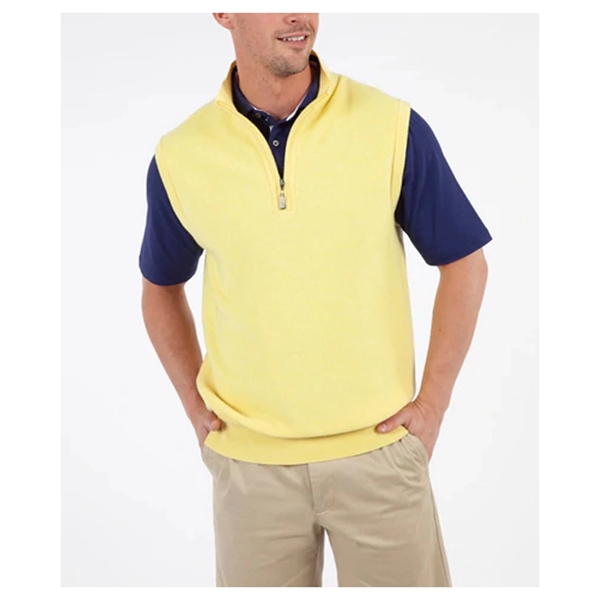 Bobby Jones Signature Merino Tuck Stitch 1/4-Zip Wind Vest - Bobby Jones Signature Merino Tuck Stitch 1/4-Zip Wind Vest - Image 4 of 5