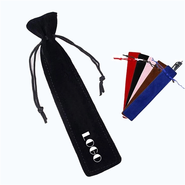 Velvet Cloth Drawstring Pen Bag - Velvet Cloth Drawstring Pen Bag - Image 0 of 3