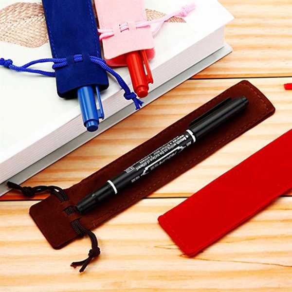 Velvet Cloth Drawstring Pen Bag - Velvet Cloth Drawstring Pen Bag - Image 1 of 3