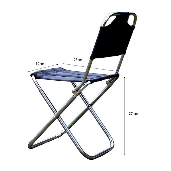 Portable Folding Camping Stool With Back - Portable Folding Camping Stool With Back - Image 1 of 3