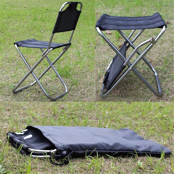 Portable Folding Camping Stool With Back - Portable Folding Camping Stool With Back - Image 2 of 3
