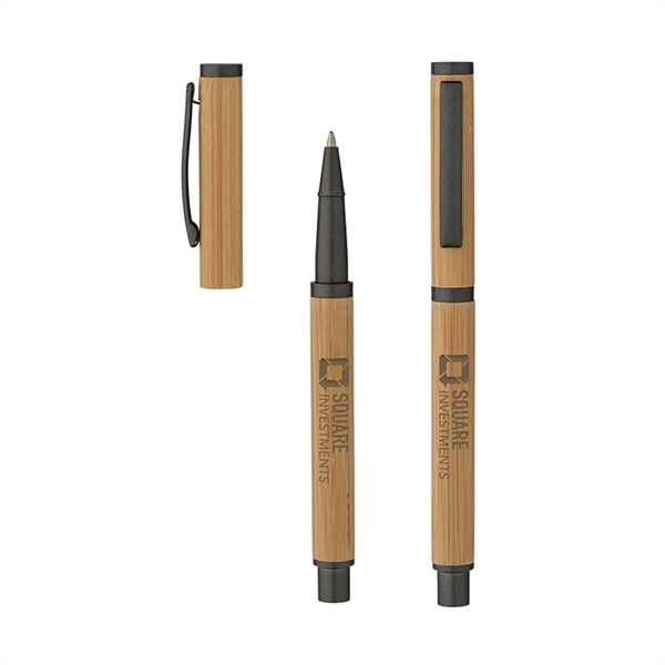 Hana Bamboo Cap-Off Ballpoint Pen - Hana Bamboo Cap-Off Ballpoint Pen - Image 0 of 1