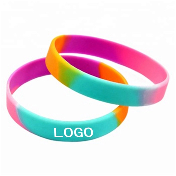4-Color Mixed Silicone Segmented Rainbow Bracelet keychain - 4-Color Mixed Silicone Segmented Rainbow Bracelet keychain - Image 0 of 0