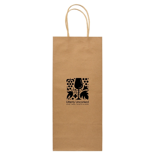 Kraft Paper Bag for Wine Bottles - 5.5"w x 13"h - Kraft Paper Bag for Wine Bottles - 5.5"w x 13"h - Image 0 of 1