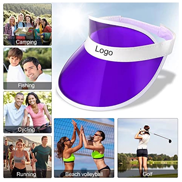 Unisex Sun Visors Plastic Cap - Unisex Sun Visors Plastic Cap - Image 1 of 5