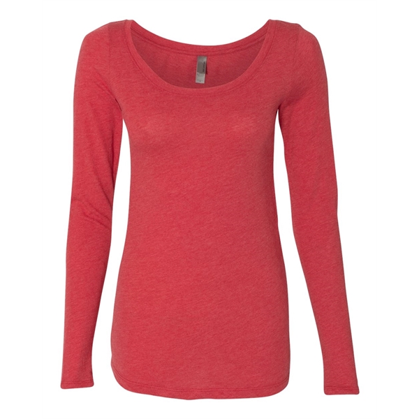Next Level Women's Triblend Scoop Neck Long Sleeve T-Shirt - Next Level Women's Triblend Scoop Neck Long Sleeve T-Shirt - Image 7 of 8