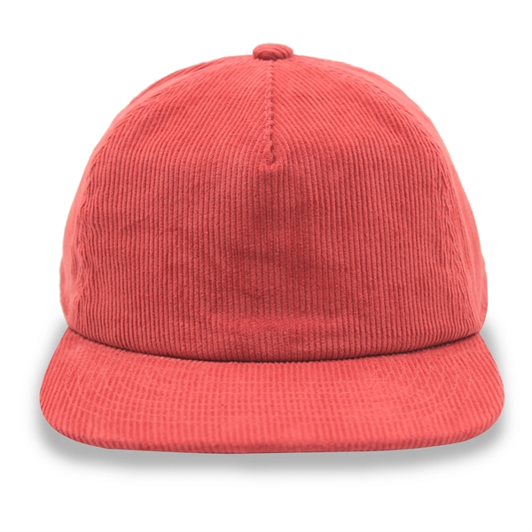 5 Panel Unstructed Corduroy Snapback Hat - 5 Panel Unstructed Corduroy Snapback Hat - Image 10 of 10