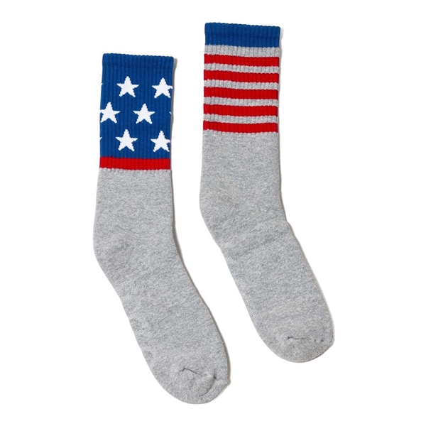 SOCCO USA-Made Striped Crew Socks - SOCCO USA-Made Striped Crew Socks - Image 69 of 74