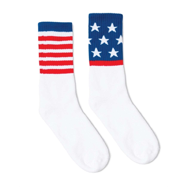 SOCCO USA-Made Striped Crew Socks - SOCCO USA-Made Striped Crew Socks - Image 71 of 74