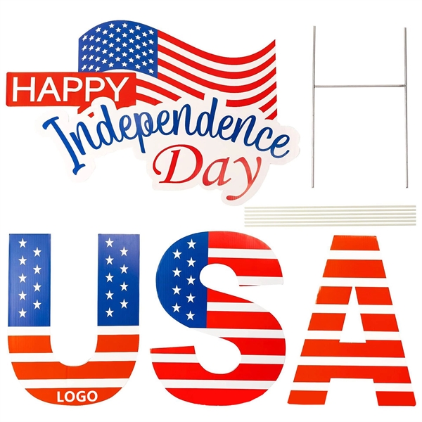 23.6"x14.1" Independence Day Yard Signs - 23.6"x14.1" Independence Day Yard Signs - Image 0 of 4