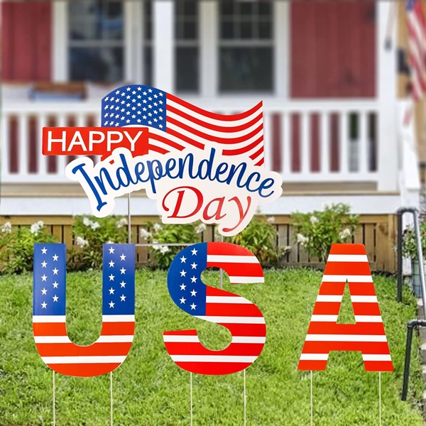 23.6"x14.1" Independence Day Yard Signs - 23.6"x14.1" Independence Day Yard Signs - Image 3 of 4