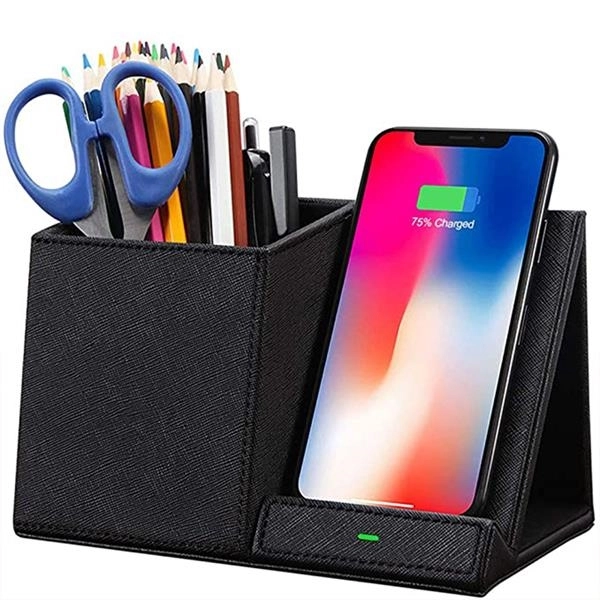 Wireless Charger with Desk Organizer - Wireless Charger with Desk Organizer - Image 0 of 3