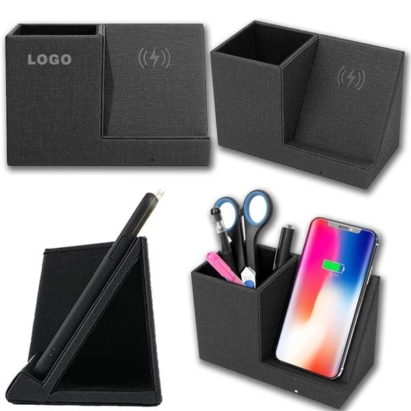 Wireless Charger with Desk Organizer - Wireless Charger with Desk Organizer - Image 1 of 3