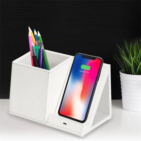 Wireless Charger with Desk Organizer - Wireless Charger with Desk Organizer - Image 2 of 3