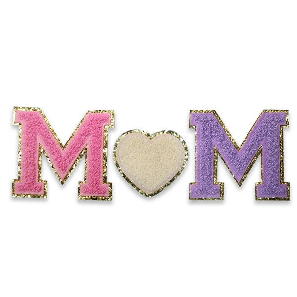 Custom Glitter Iron Chenille Patch - Custom Glitter Iron Chenille Patch - Image 2 of 4