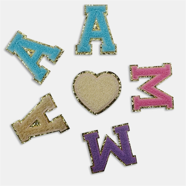 Custom Glitter Iron Chenille Patch - Custom Glitter Iron Chenille Patch - Image 4 of 4