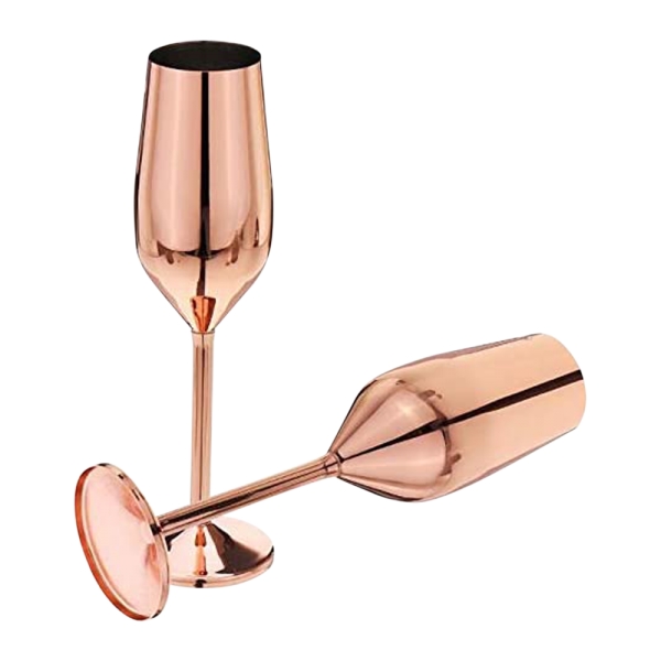 Stainless Steel Stemmed Champagne Flute - Stainless Steel Stemmed Champagne Flute - Image 2 of 3