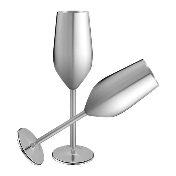 Stainless Steel Stemmed Champagne Flute - Stainless Steel Stemmed Champagne Flute - Image 3 of 3