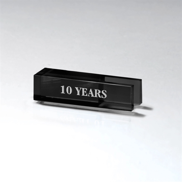 Black Glass Bar with Silver Colorfill