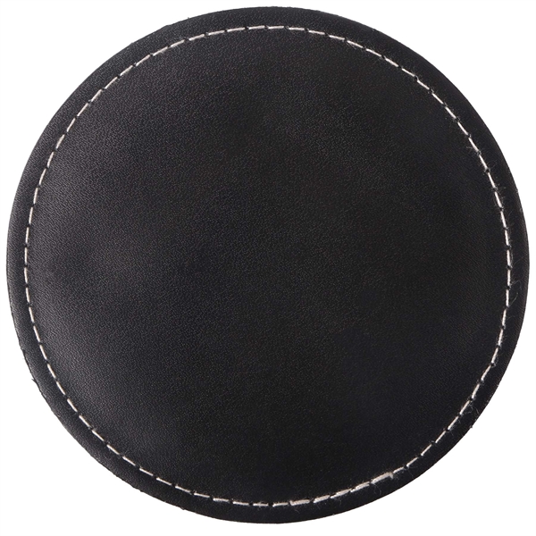 Benson Bonded Leather Round Coaster - Benson Bonded Leather Round Coaster - Image 11 of 11