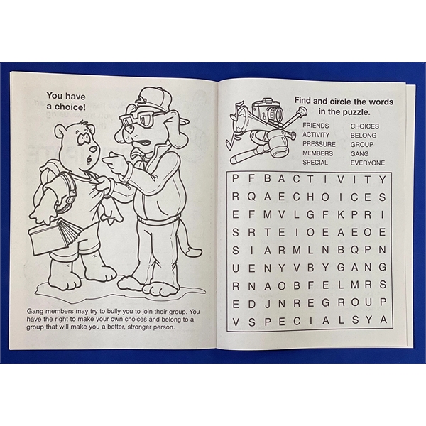 Gangs Are Not For You Coloring and Activity Book - Gangs Are Not For You Coloring and Activity Book - Image 2 of 2