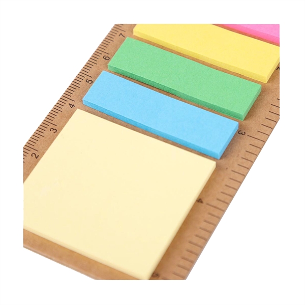 Ruler Printed 5-color Sticky Notes and Flags Booklet - Ruler Printed 5-color Sticky Notes and Flags Booklet - Image 1 of 1