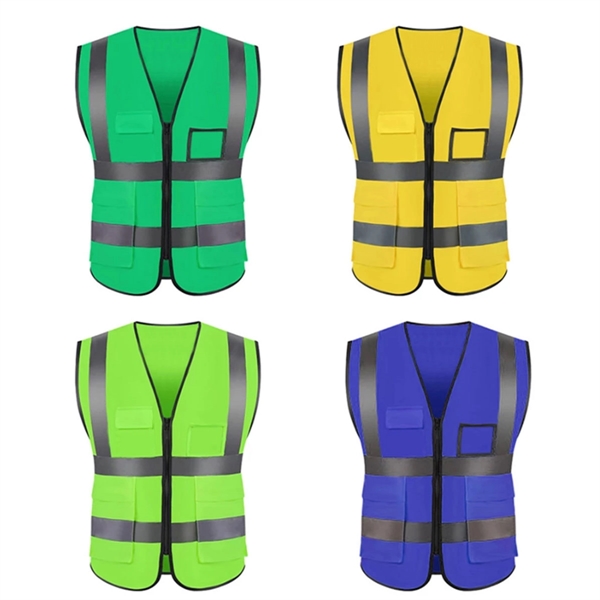 Reflective High Visibility Vest Safety Workwear - Reflective High Visibility Vest Safety Workwear - Image 1 of 2