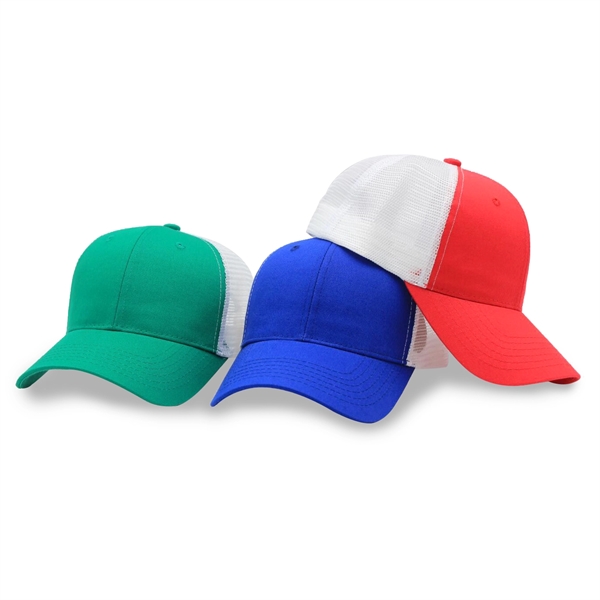 Trucker cap, 6 Panels, Mesh Back, snap buckle - Trucker cap, 6 Panels, Mesh Back, snap buckle - Image 10 of 22