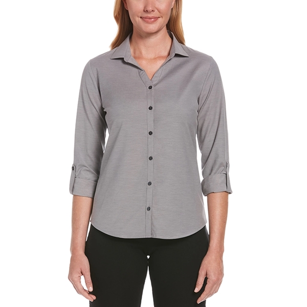 Perry Ellis Ladies Heathered Woven Shirt - Perry Ellis Ladies Heathered Woven Shirt - Image 1 of 4