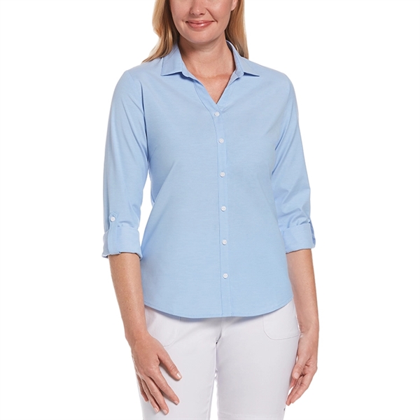 Perry Ellis Ladies Heathered Woven Shirt - Perry Ellis Ladies Heathered Woven Shirt - Image 0 of 4
