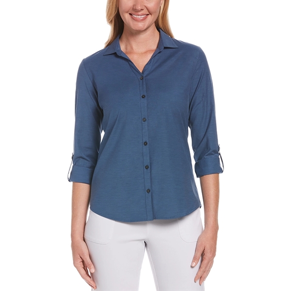 Perry Ellis Ladies Heathered Woven Shirt - Perry Ellis Ladies Heathered Woven Shirt - Image 2 of 4