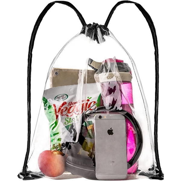 Clear Drawstring Backpack Waterproof PVC Transparent Backpac - Clear Drawstring Backpack Waterproof PVC Transparent Backpac - Image 0 of 4