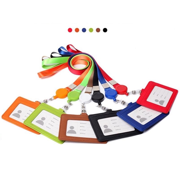 Work Badge Card Cover With Retractable Lanyard - Work Badge Card Cover With Retractable Lanyard - Image 2 of 3