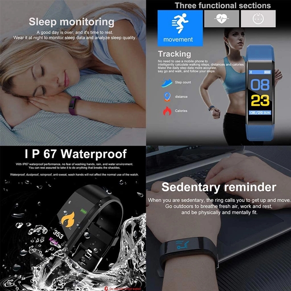 Waterproof Sport Smart Watch Bracelet - Waterproof Sport Smart Watch Bracelet - Image 1 of 4