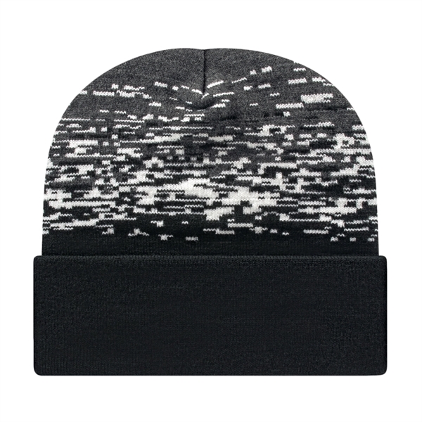 Cap America® 12" Static Pattern Knit Beanie - Cap America® 12" Static Pattern Knit Beanie - Image 3 of 15