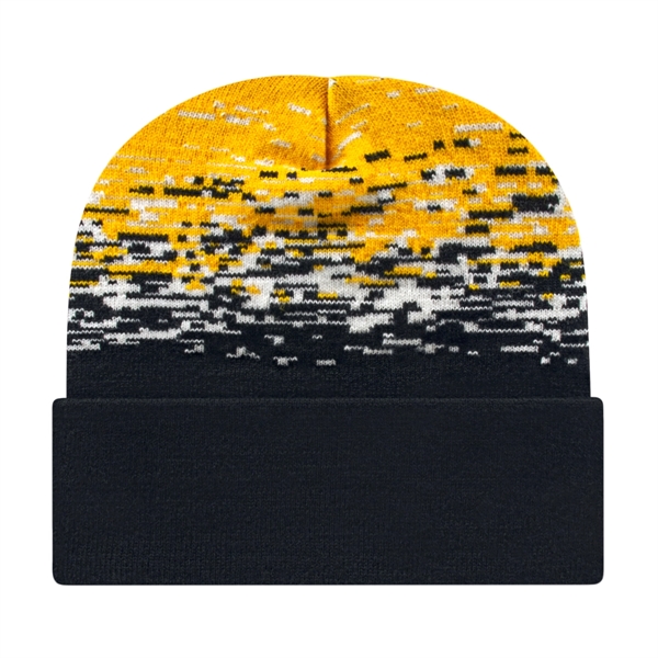 Cap America® 12" Static Pattern Knit Beanie - Cap America® 12" Static Pattern Knit Beanie - Image 5 of 15