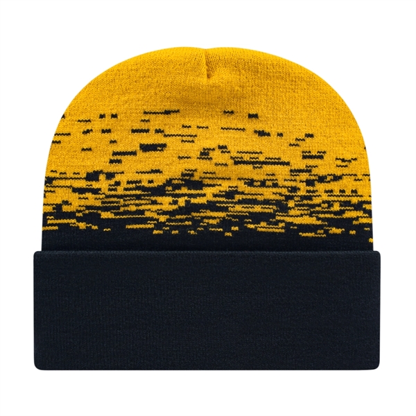 Cap America® 12" Static Pattern Knit Beanie - Cap America® 12" Static Pattern Knit Beanie - Image 6 of 15