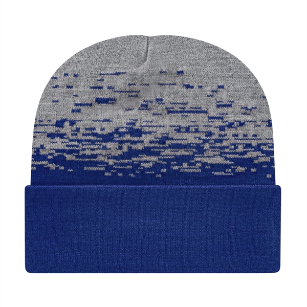 Cap America® 12" Static Pattern Knit Beanie - Cap America® 12" Static Pattern Knit Beanie - Image 7 of 15