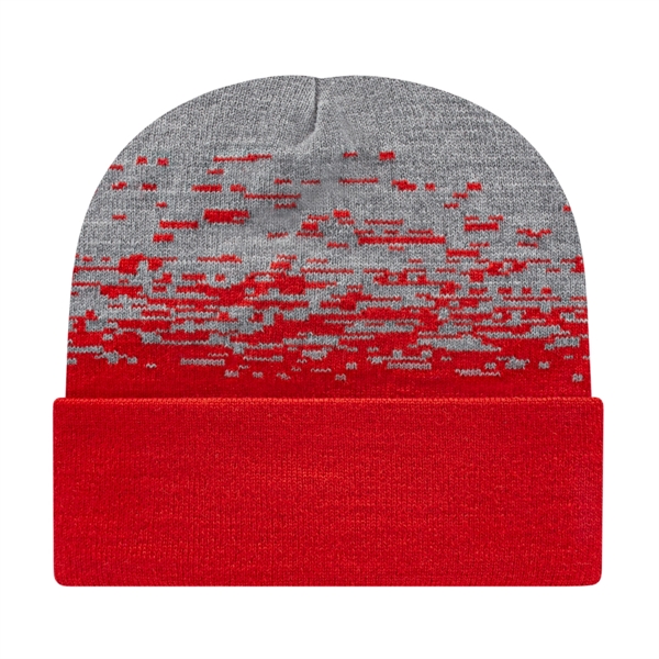 Cap America® 12" Static Pattern Knit Beanie - Cap America® 12" Static Pattern Knit Beanie - Image 8 of 15