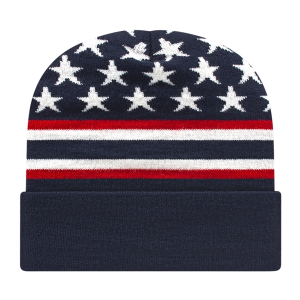 USA Made Flag Knit Cap - USA Made Flag Knit Cap - Image 0 of 0
