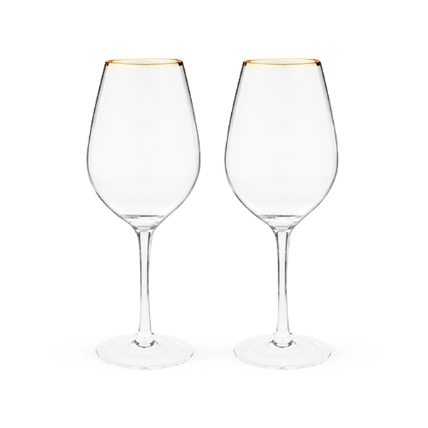 Gilded Stemmed Wine Glass Set by Twine - Gilded Stemmed Wine Glass Set by Twine - Image 1 of 3