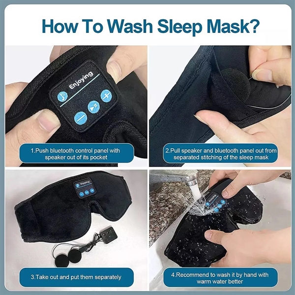 Bluetooth Wireless 3D Eye Mask - Bluetooth Wireless 3D Eye Mask - Image 1 of 6