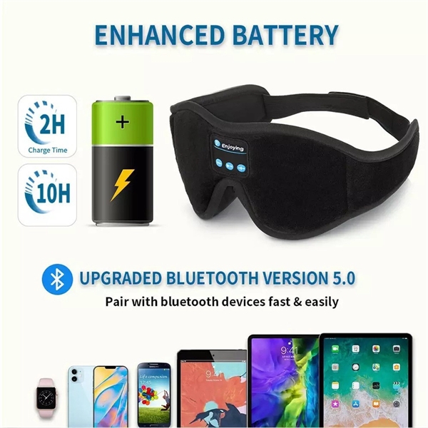 Bluetooth Wireless 3D Eye Mask - Bluetooth Wireless 3D Eye Mask - Image 3 of 6