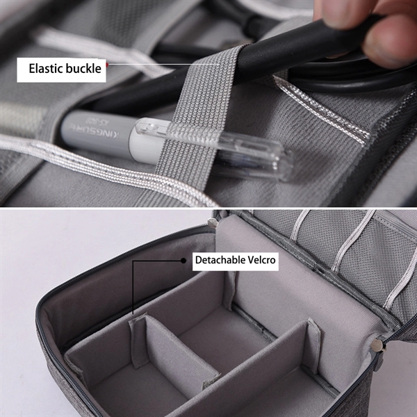 Electronics Organizer Travel Cable Storage Bag - Electronics Organizer Travel Cable Storage Bag - Image 4 of 9