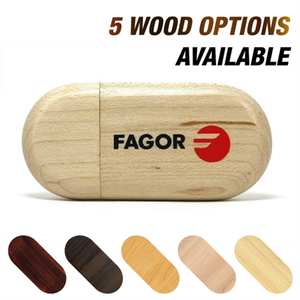 Wooden USB Flash Drive with Magnetic Cap - Wooden USB Flash Drive with Magnetic Cap - Image 0 of 12