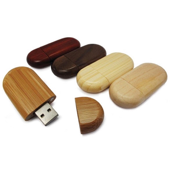Wooden USB Flash Drive with Magnetic Cap - Wooden USB Flash Drive with Magnetic Cap - Image 1 of 12