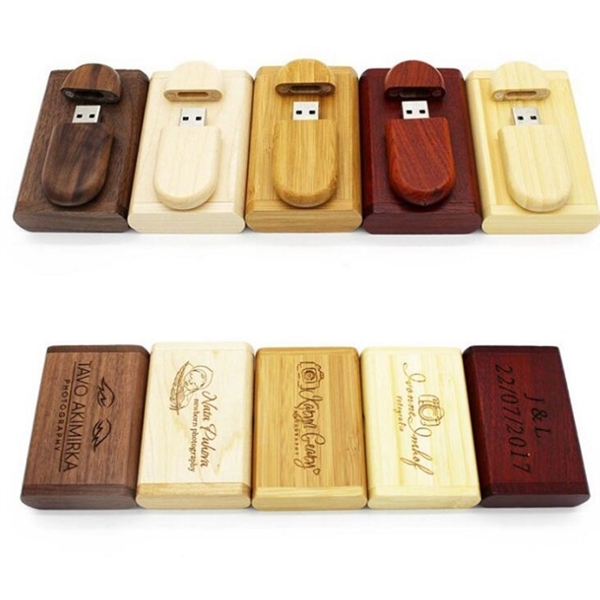 Wooden USB Flash Drive with Magnetic Cap - Wooden USB Flash Drive with Magnetic Cap - Image 2 of 12